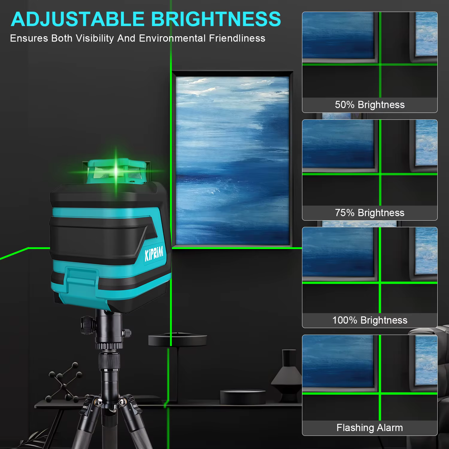 Kiprim niveau Laser 2 lignes/5 lignes 360