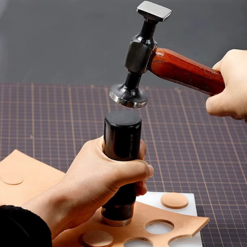 1 pièce Marteau à double tête en acier au carbone pour le cuir