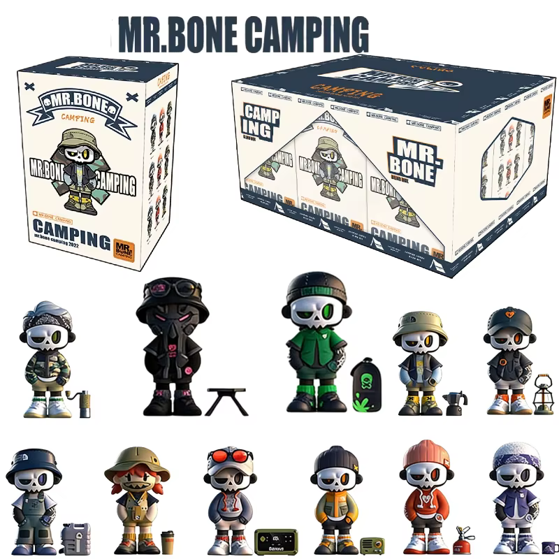 Série Camping Mr.Bone : Boîte Mystère Figurine Garçon Cool