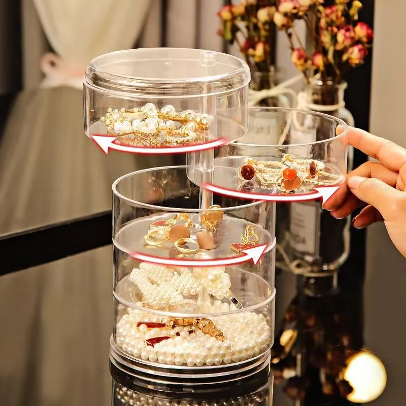 Boîte de rangement rotative pour bijoux