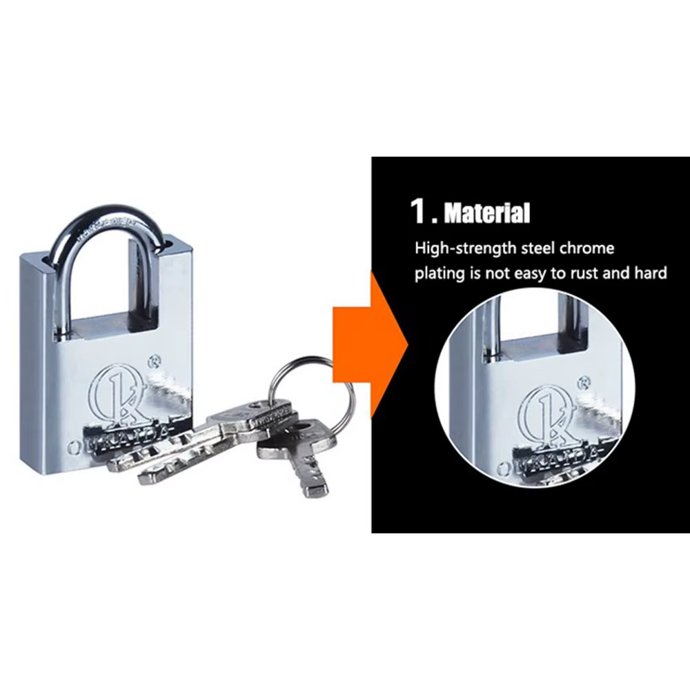 Verrou de cadenas à clé avec une clé ou 3 clés, pour Garage, vélo, 7 modèles