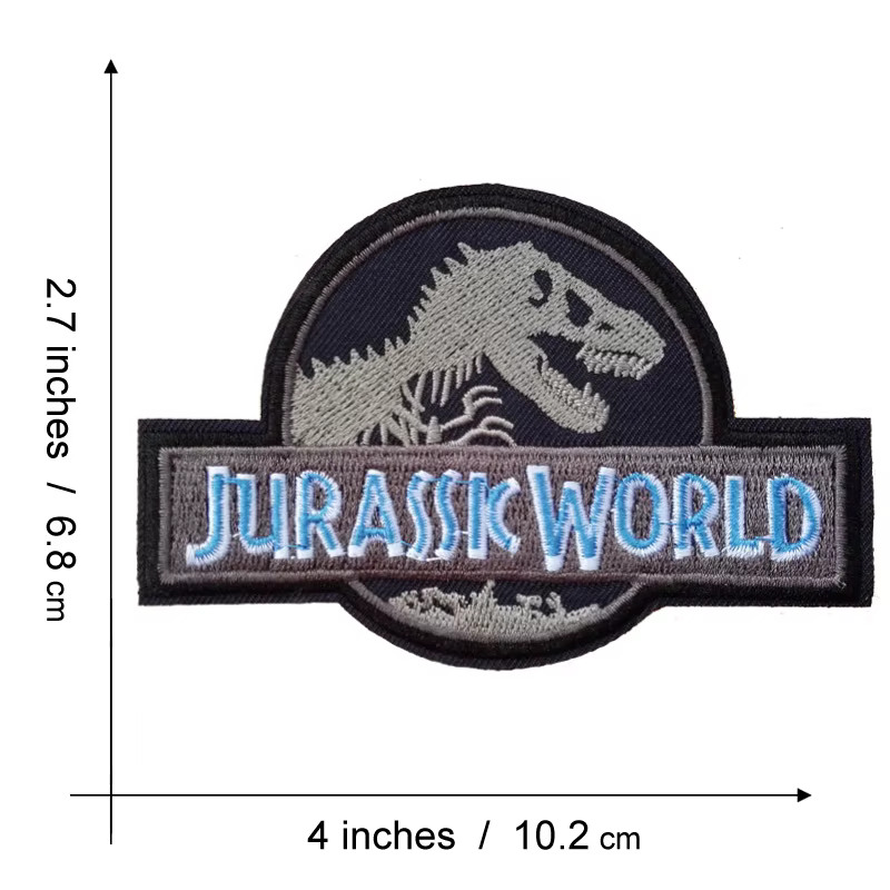 Jurassic dinosaure fer sur patchs film Ranger vêtements broderie vêtements Badge bricolage accessoires