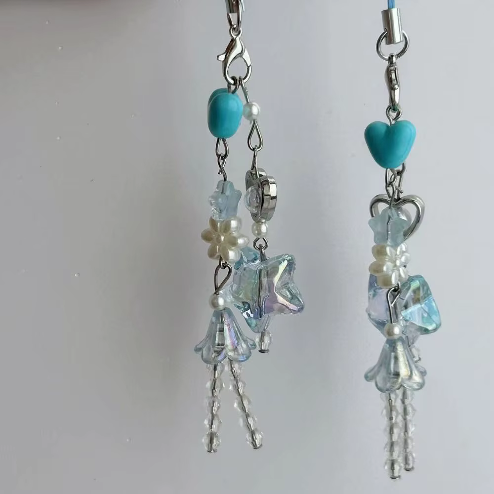 Nouveau pendentif à breloques de téléphone rose Kawaii Y2K