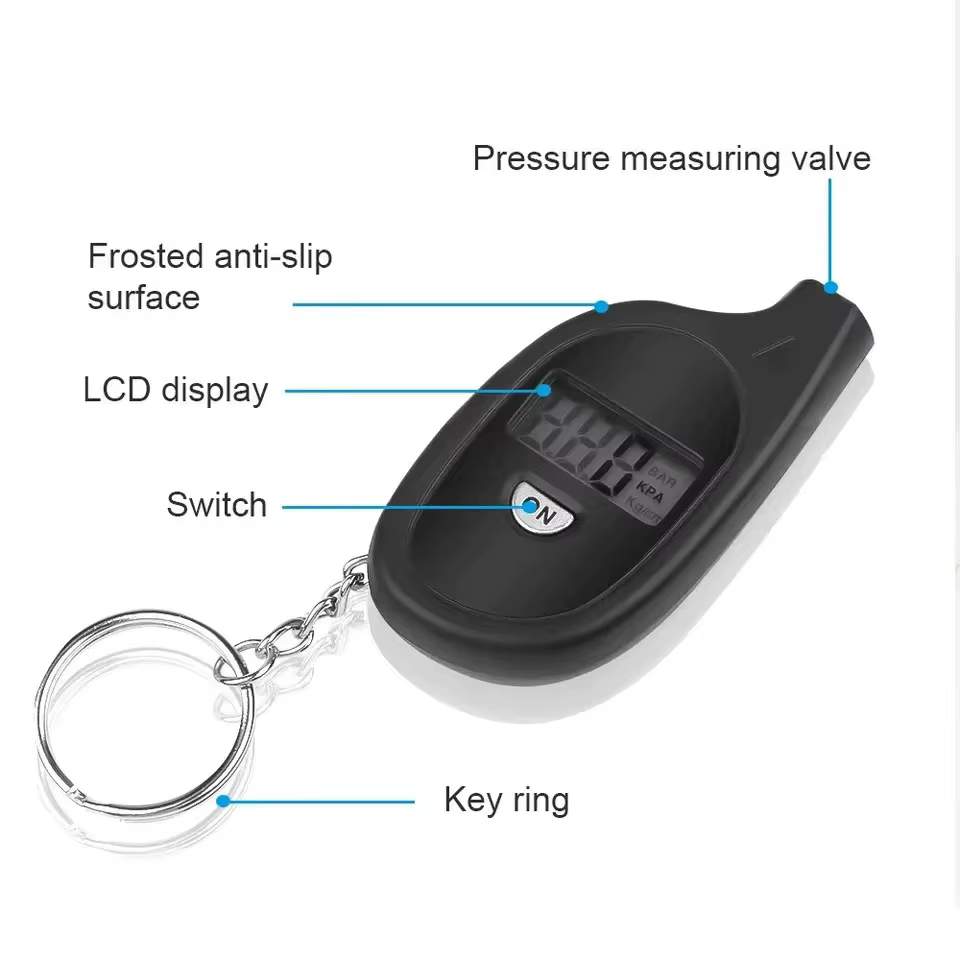 Manomètre de pression des pneus avec écran LCD numérique-testeur