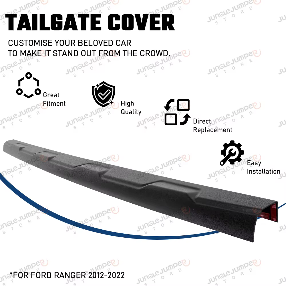 Couvercle de hayon, garniture de protection arrière pour Ford Ranger 2012 – 2022 T6 T7 T8 Wildtrak Limited XL XLT