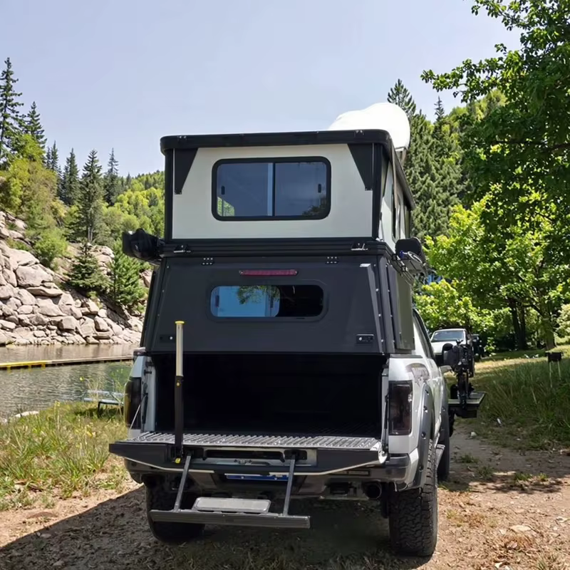 Tente de toit rigide imperméable pour 2-3 personnes - Tente de toit pliable en aluminium pour camionnette, camping-car tout-terrain