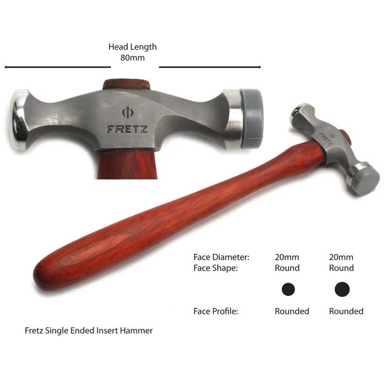 Marteau à plancher à une extrémité Fretz HMR-6 en acier inoxydable 420 et insert en nylon