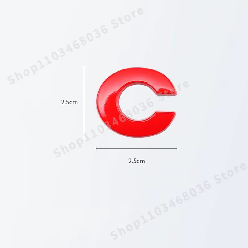 Lettres en métal rouge chiffres bricolage Alphabet Logo voiture emblème Badge autocollant Auto garde-boue plaque signalétique arrière coffre style accessoires