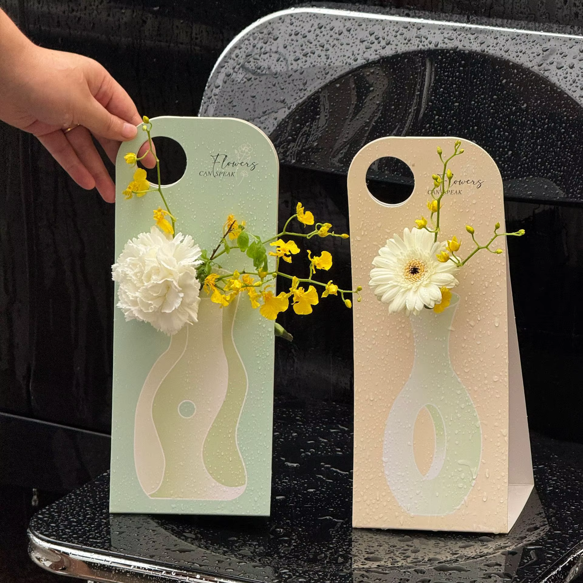 Boîte à fleurs portable pour la Saint-Valentin