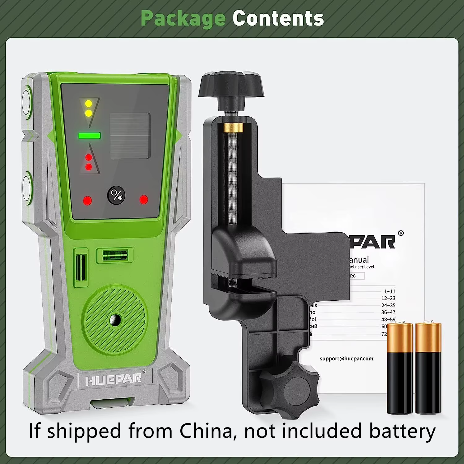 Huepar Détecteur Laser LR-8RG pour Niveau
