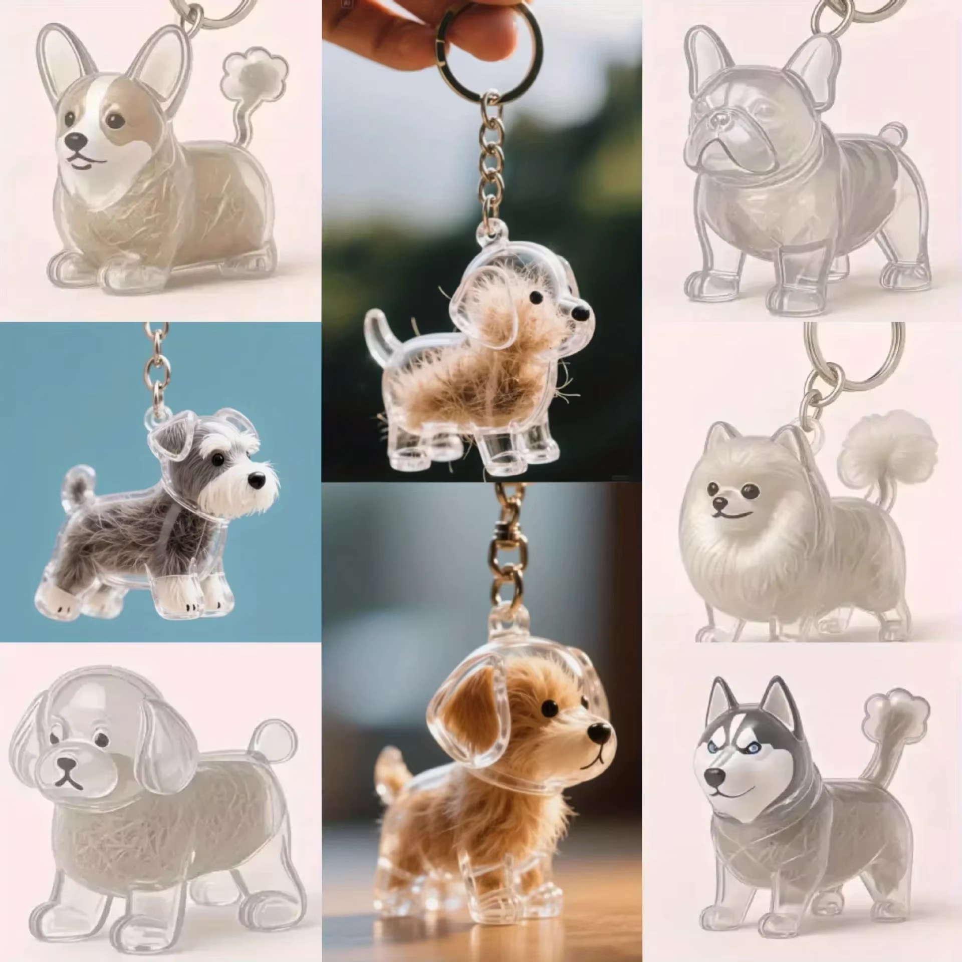 Boîte de rangement de poils de chien