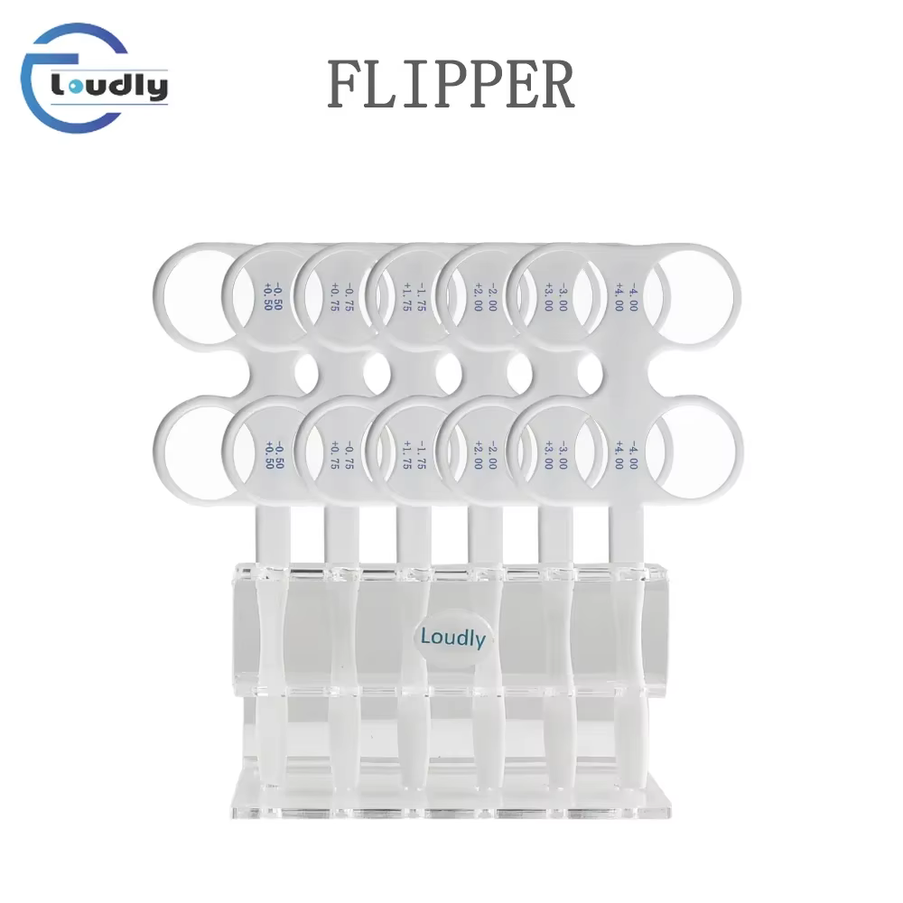 Marque forte 4 lentilles optométrie ophtalmique optique Flipper porte-lentille entraîneur oculaire Occluder FL-1