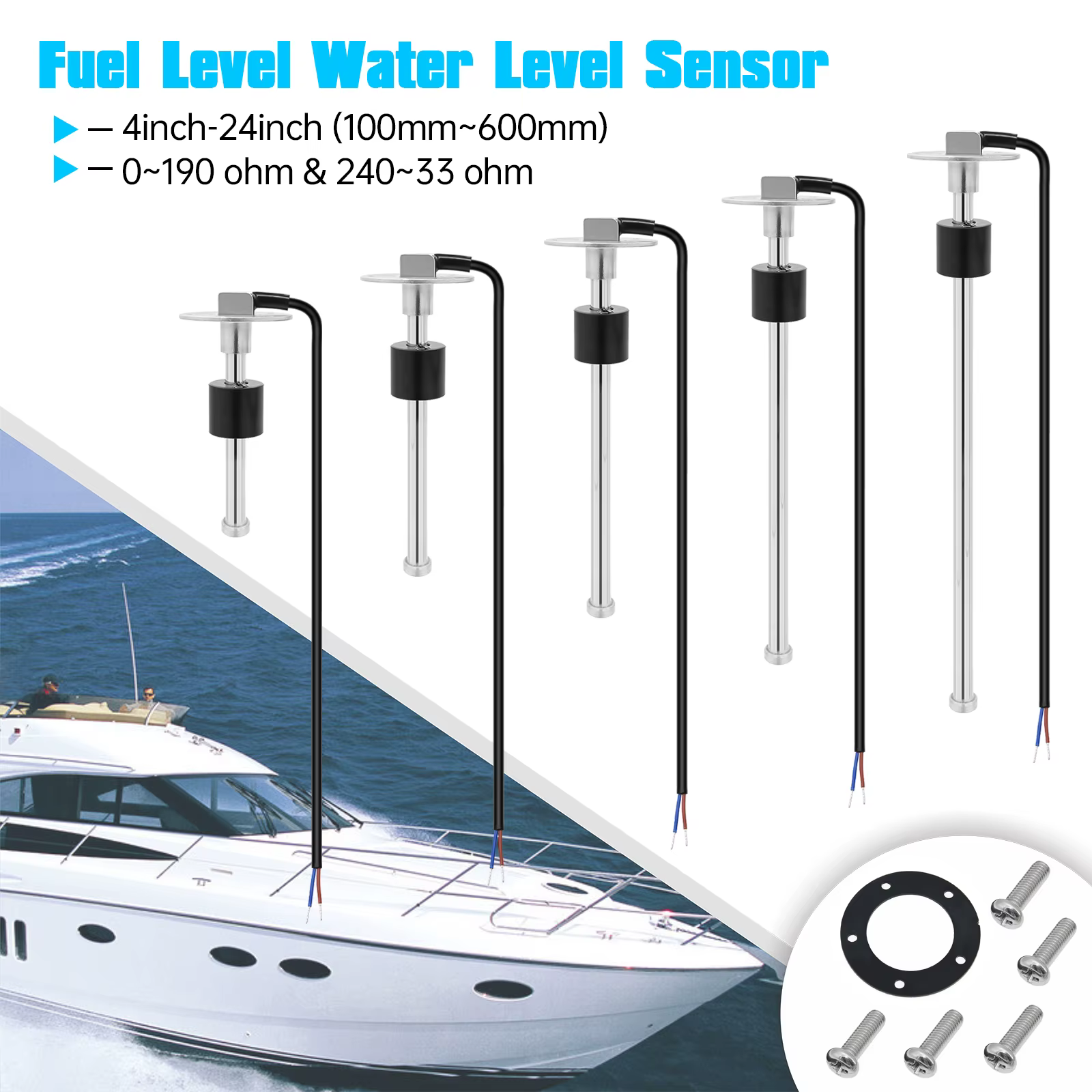 Capteur de flotteur de carburant personnalisé 0-90ohm