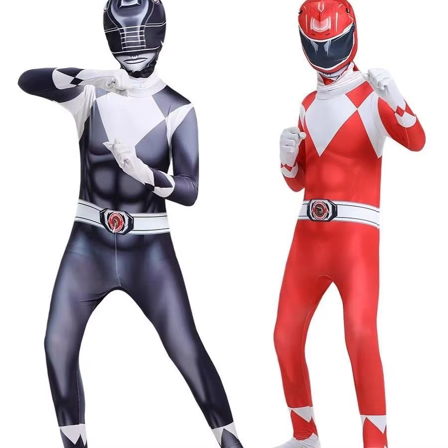 Morpher Power super-héros Cosplay Costume enfants Alpha samouraï Sentai Shinkenger Rangers Cosplay Halloween fête combinaison masque Costume