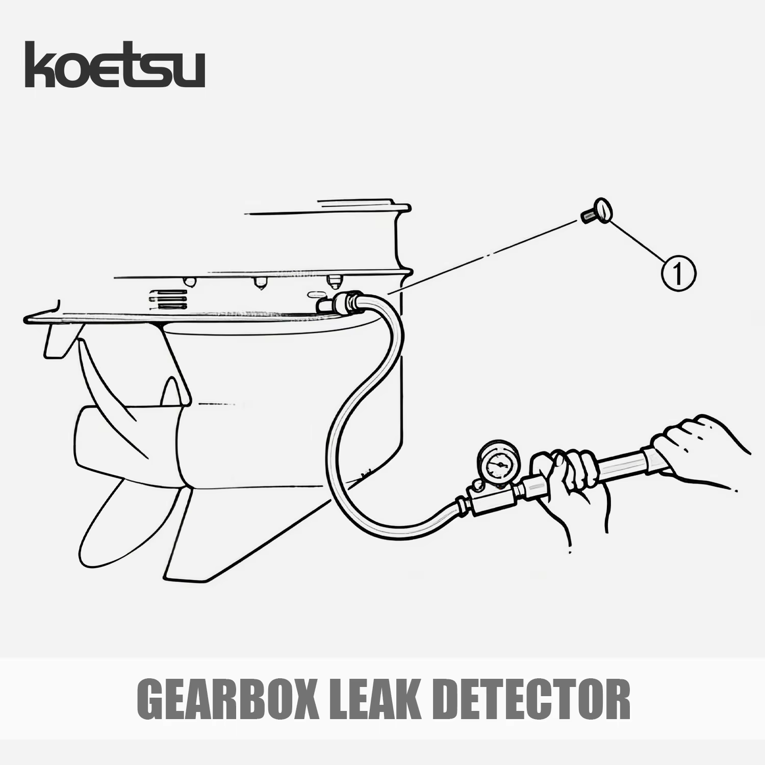 KOETSU Détecteur de fuite de boîte de vitesses - pour moteurs hors-bord Yamaha