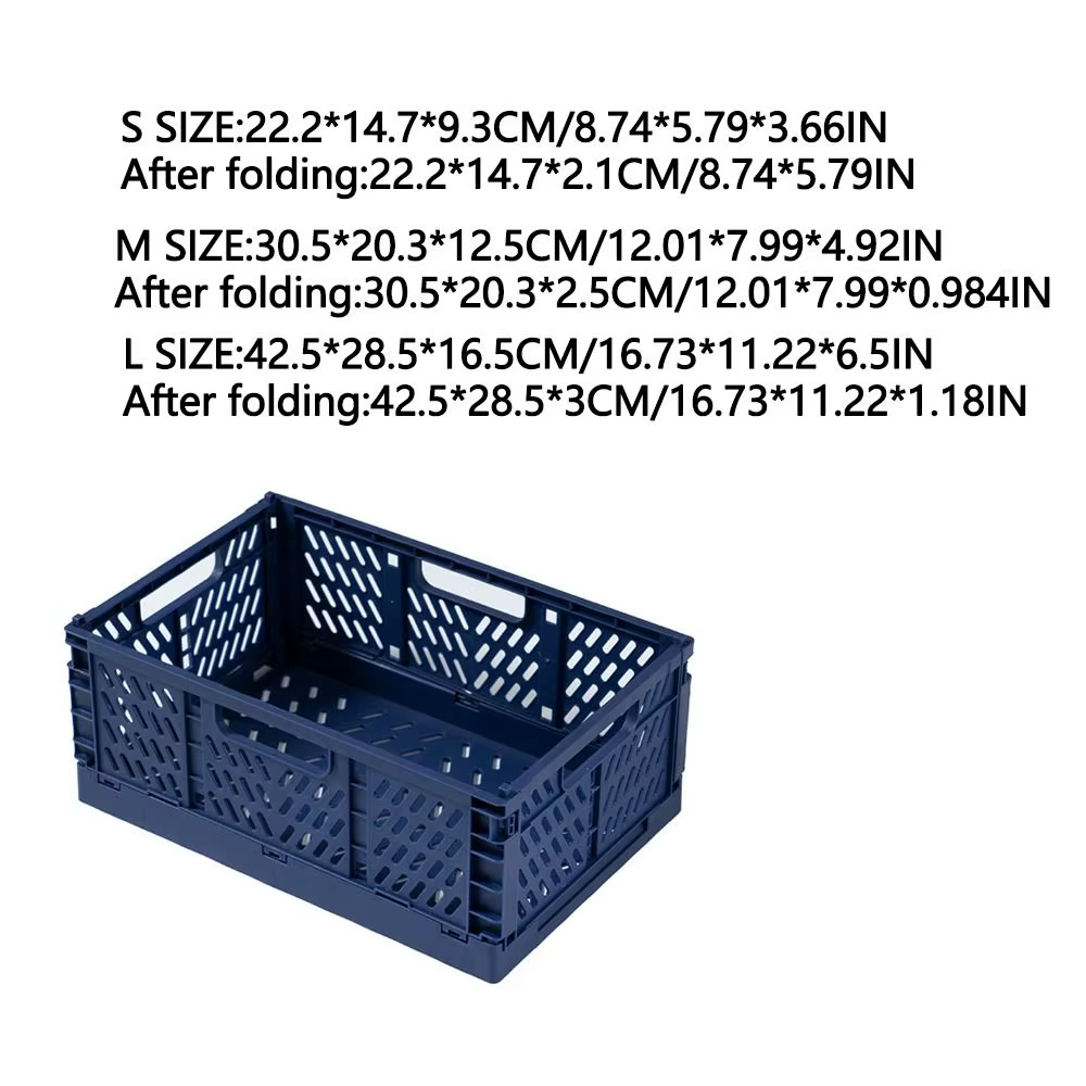 Caisse de rangement pliable et empilable S/M/L