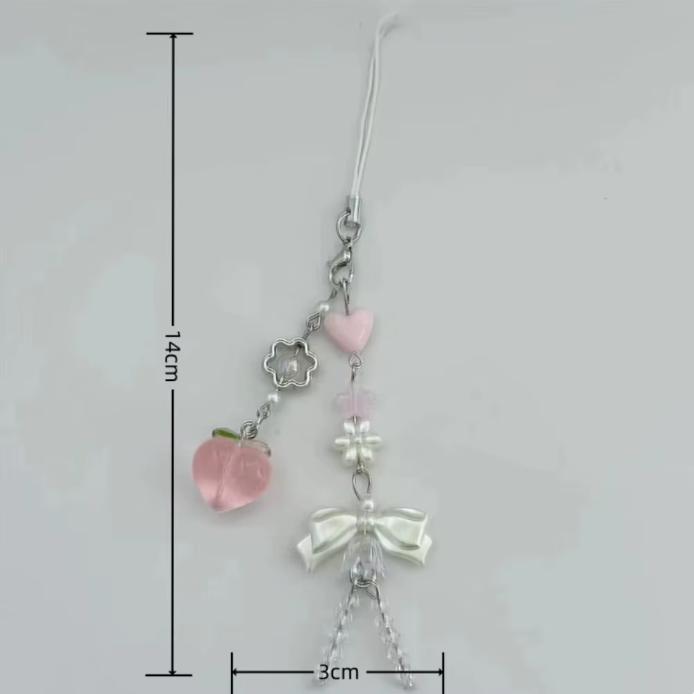 Nouveau pendentif à breloques de téléphone rose Kawaii Y2K