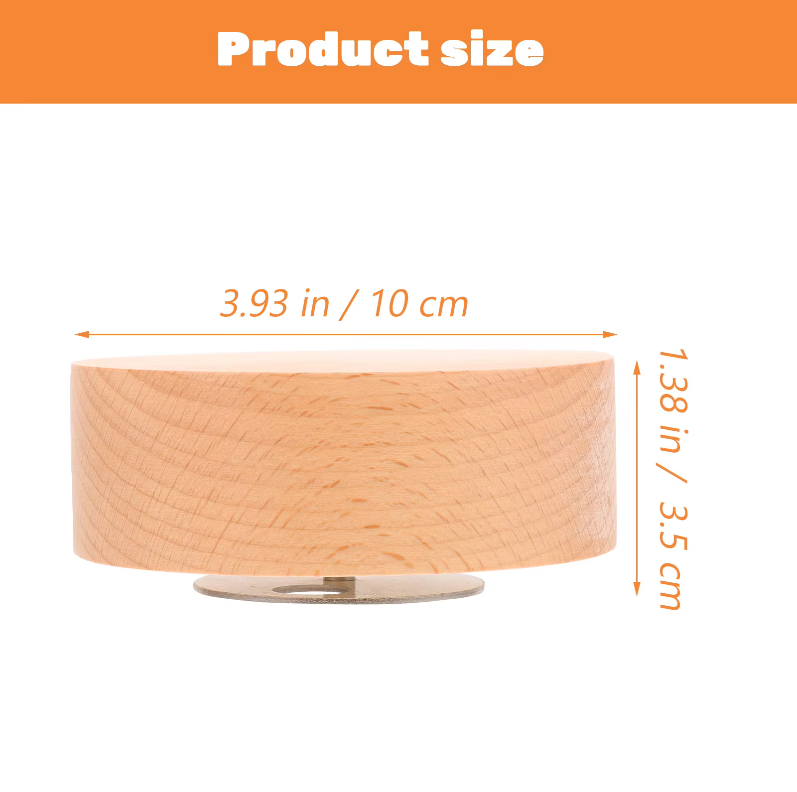 Base de boîte à musique rotative en bois