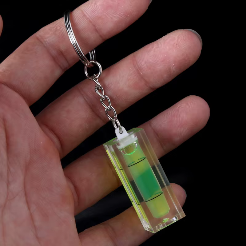 Mini niveau à bulle carré pour porte-clés, Gadget d'outil pour mur photos