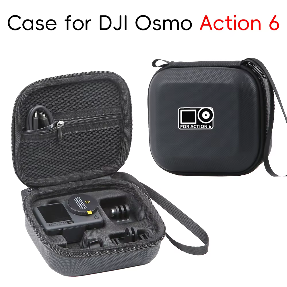 Mallette de rangement avec structure de doublure intégrée pour étui de rangement en PU DJI ACTION 6