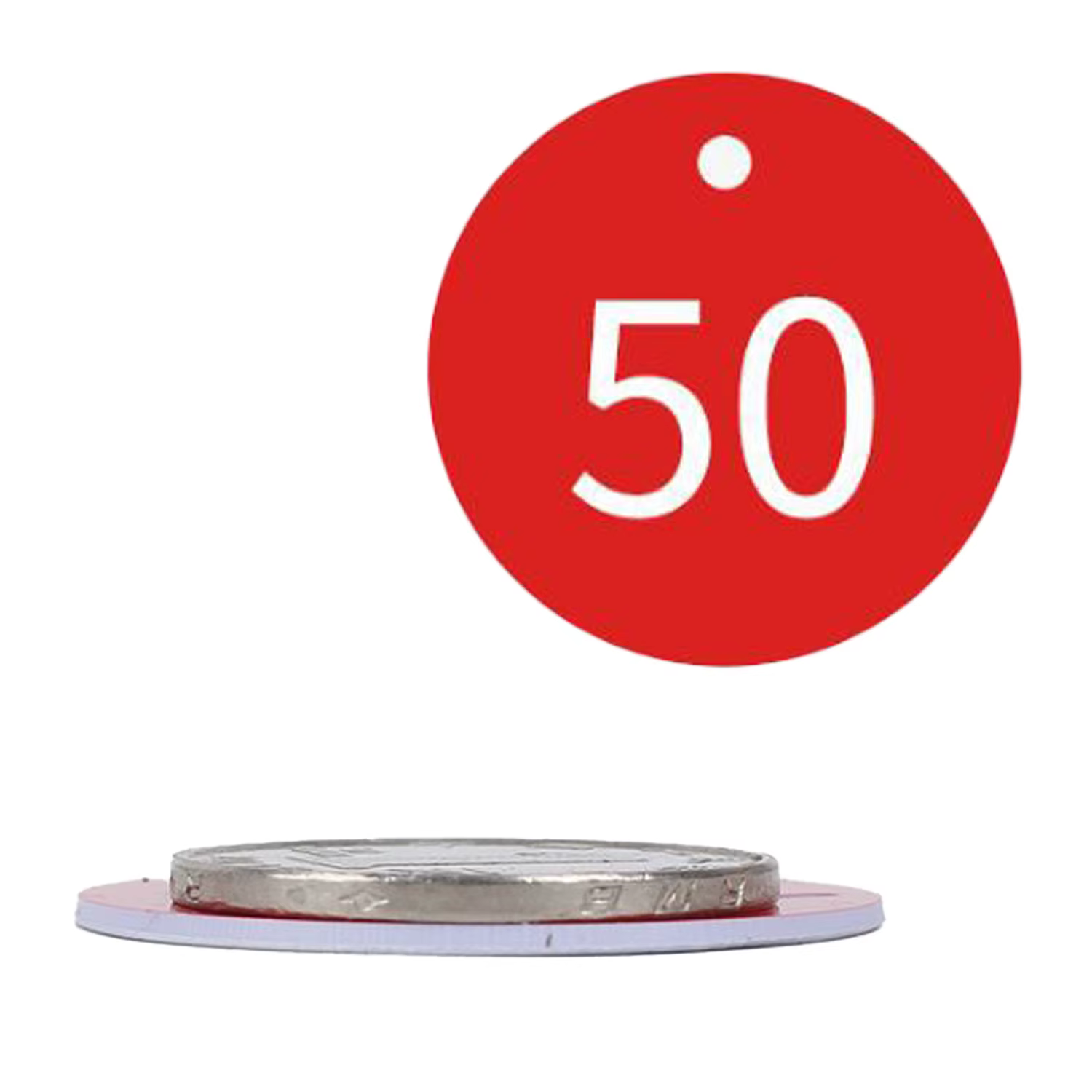 Étiquettes rondes à chiffres 1-50 pièces