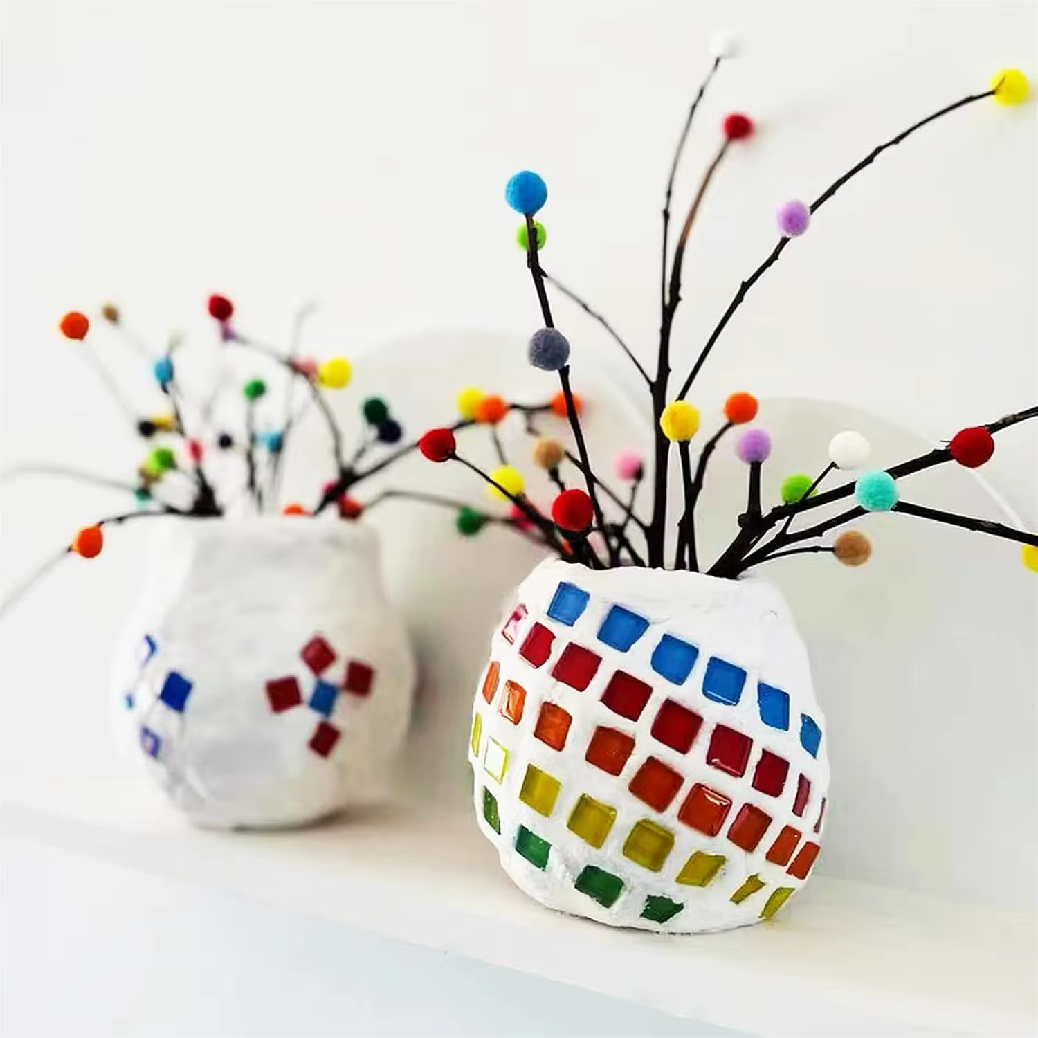 Petits carreaux de verre pour l'artisanat, mosaïque de cristal, couleurs assorties, pour bricolage, décoration artistique murale, sous-verres de bijoux, matériel d'art, 2oz/56G