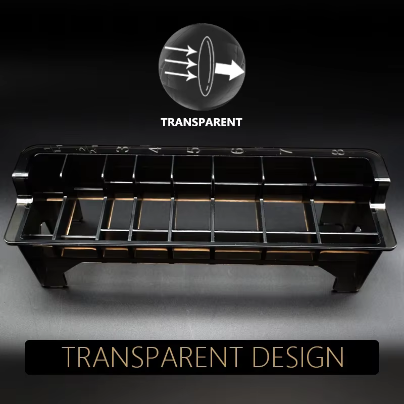 Boîte de rangement transparente pour tondeuse à cheveux