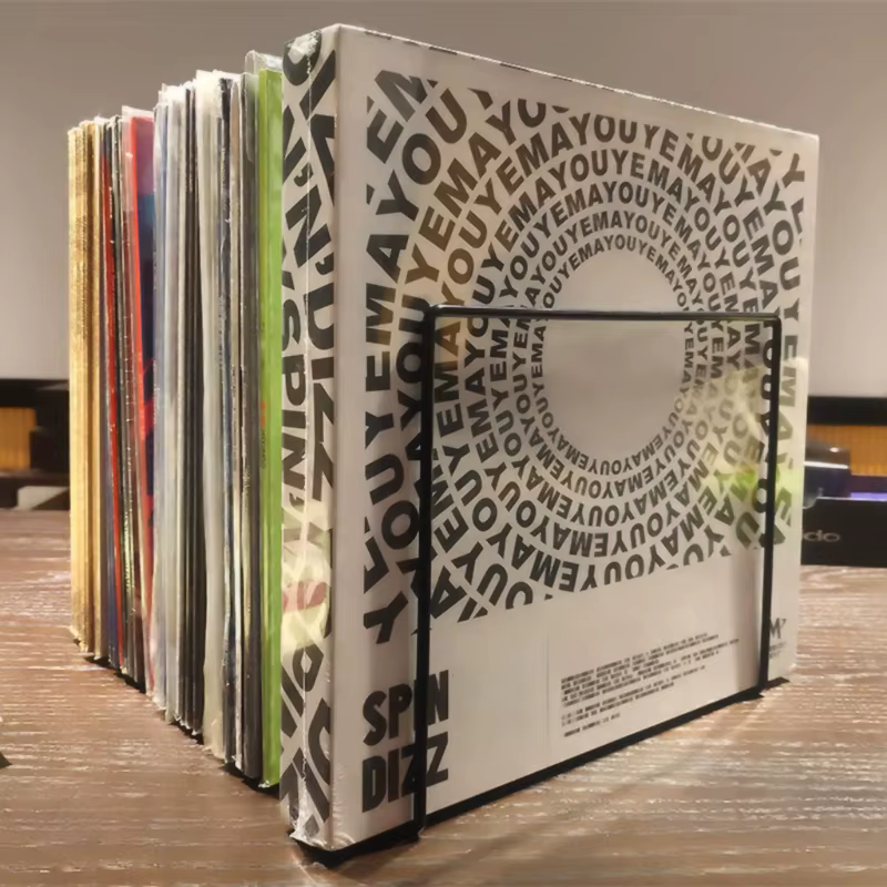 Stockage en fer métallique pour LP Record Rack Book Magzine Holder Desk