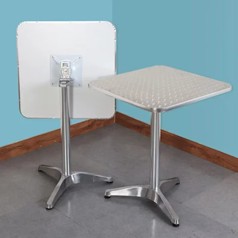 Table pliante en alliage d'aluminium, bureau de salle à manger, maison, jardin extérieur, cour, loisirs, rond, carré, promotion