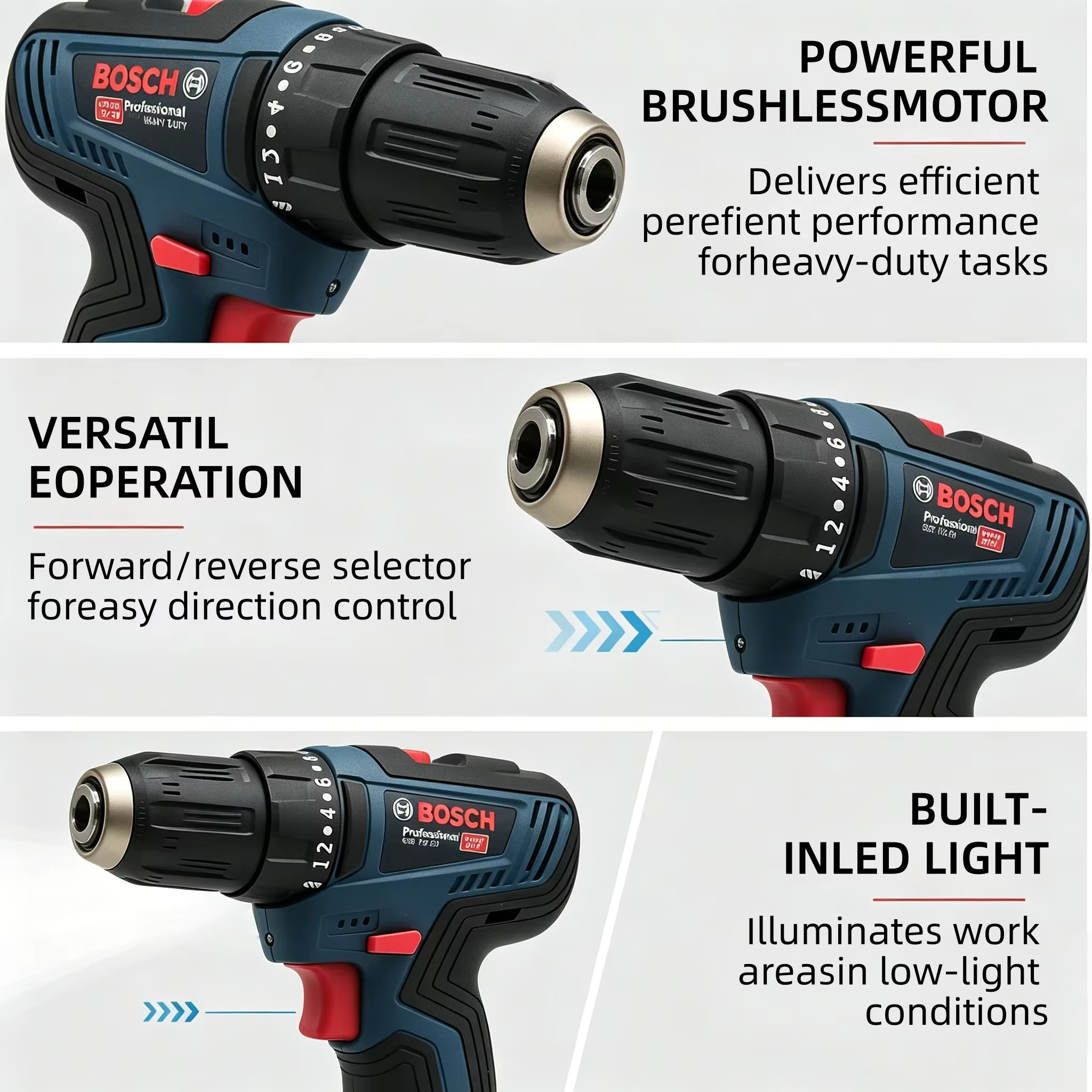 Perceuse électrique professionnelle Bosch-GSB-12-V30