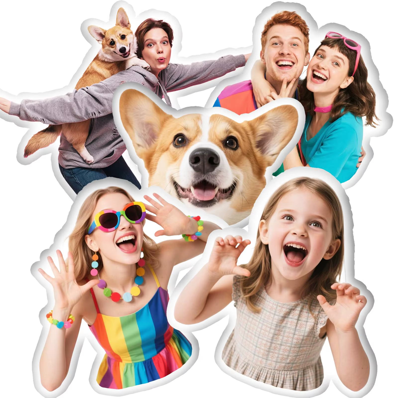 Coussin personnalisé avec photo, coussin en forme de visage de chien ou de chat personnalisé, coussins rembourrés personnalisés avec photos d'animaux de compagnie