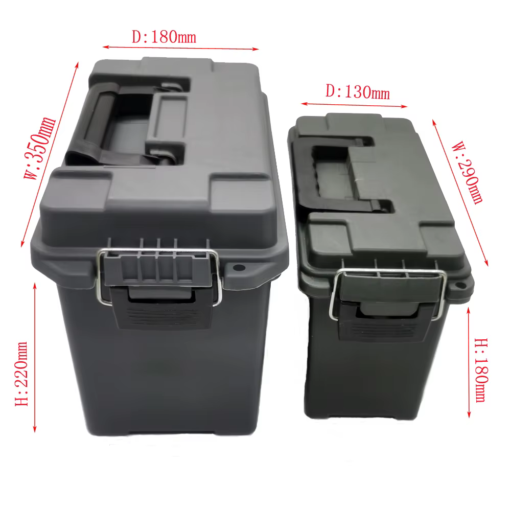 Boîte à munitions en plastique de style militaire