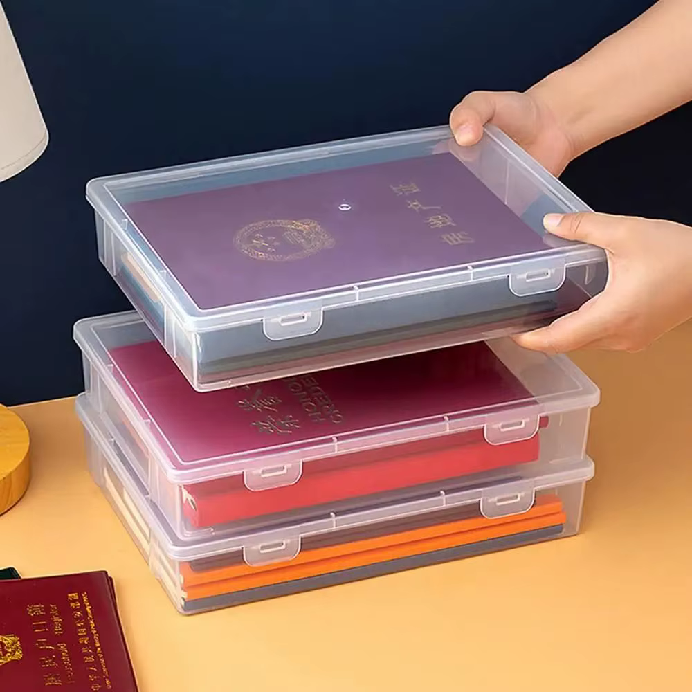 Boîte de rangement de documents anti-poussière