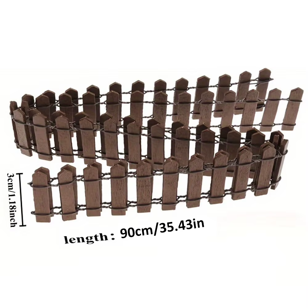 Mini clôture en bois avec bords lisses
