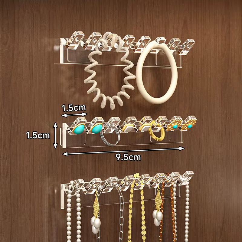 Organisateur de colliers auto-adhésif 3 pièces