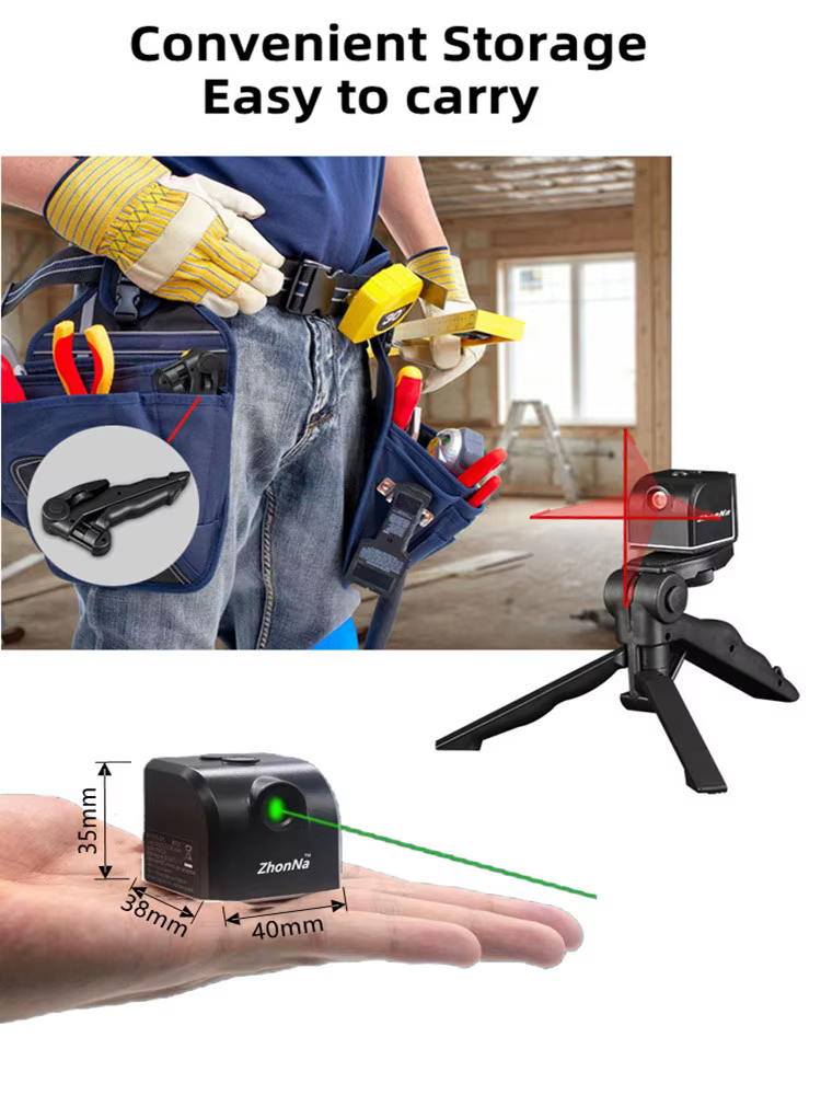 Niveau Laser Portable, Mini lignes transversales horizontales et verticales