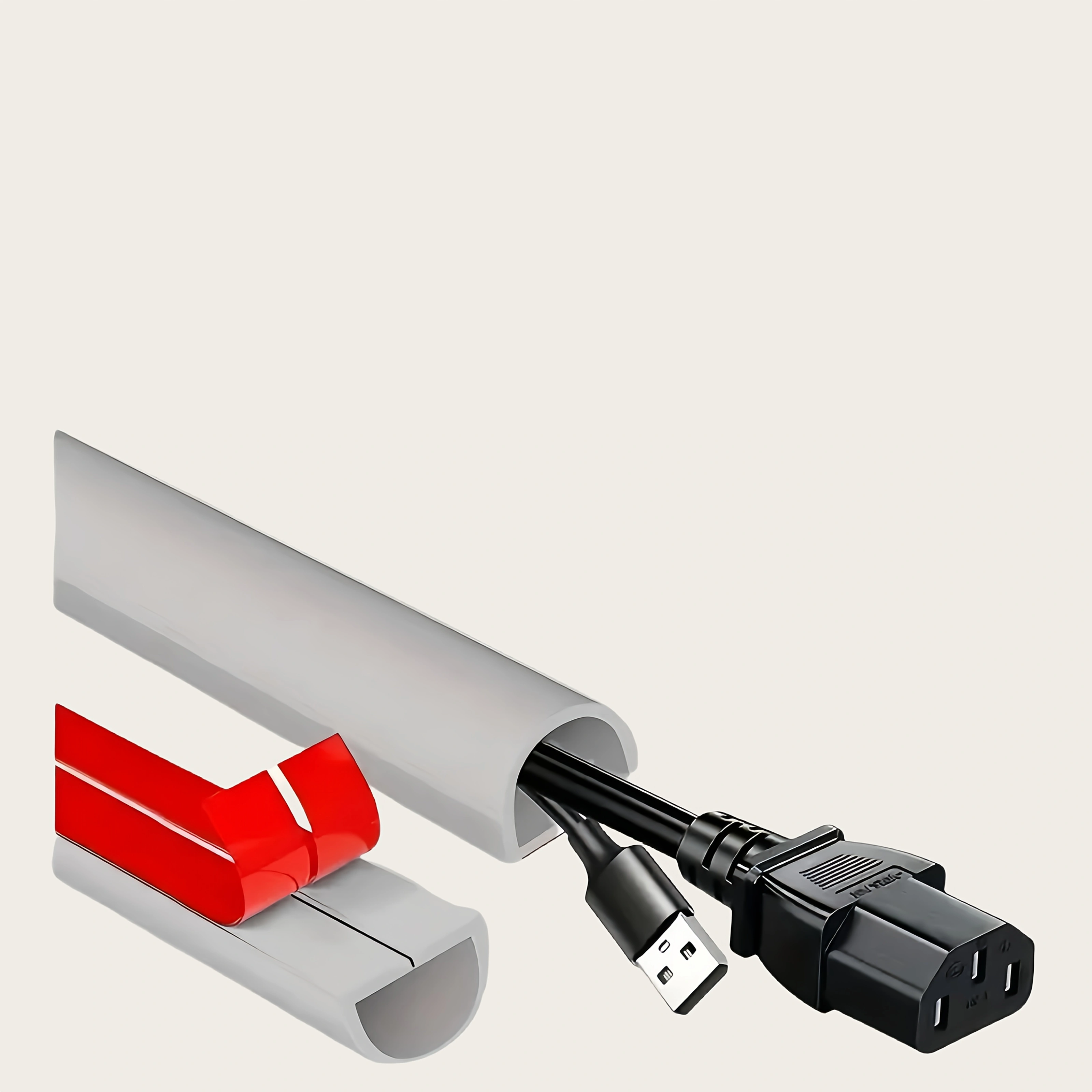 Bande de gestion de câbles auto-adhésive en PVC, 1/3M, bande de Protection de fil décorative adaptée au couvrir les fils sur les murs et les sols, 1 pièce