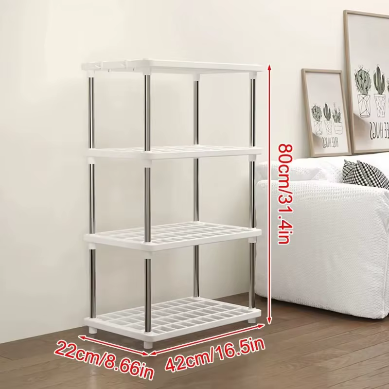 Étagère de rangement carrée à 4 niveaux
