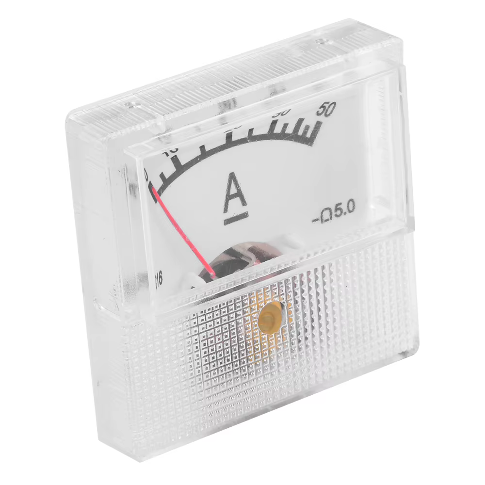 Ampèremètre DC Analogique Courant Mètre Panneau Pointeur Mécanique Type 10A 20A 30A 50A Tension