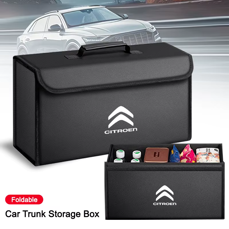 Sac multifonctionnel en cuir pour voiture, boîte de rangement de voyage pliable pour citroën C4 C3 C5 C1 C2 Berlingo Celysee Cactus Picasso Aircross