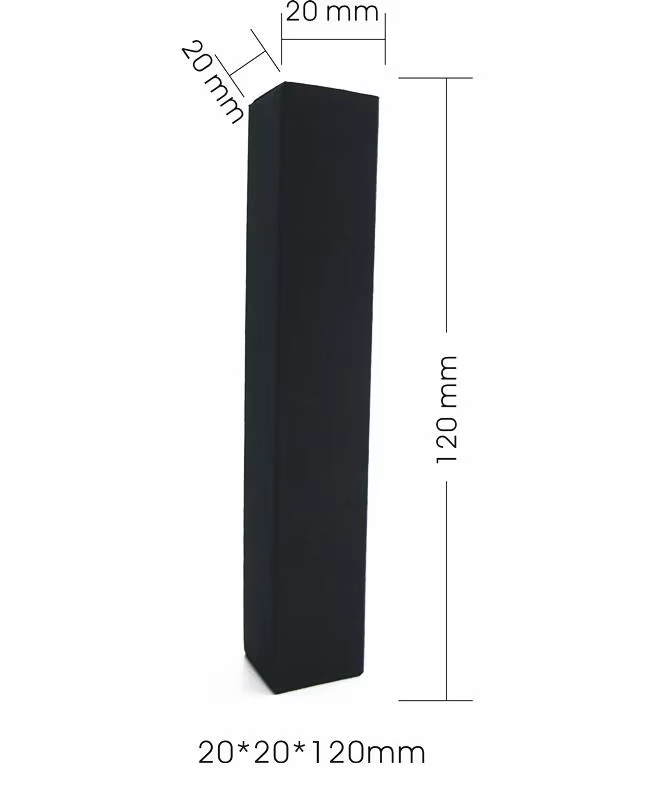 Boîte en papier noir 2*2*12cm pour échantillons d'huiles essentielles, parfums, rouges à lèvres, boîtes de rangement, boîtes cadeaux artisanales, tubes à valve