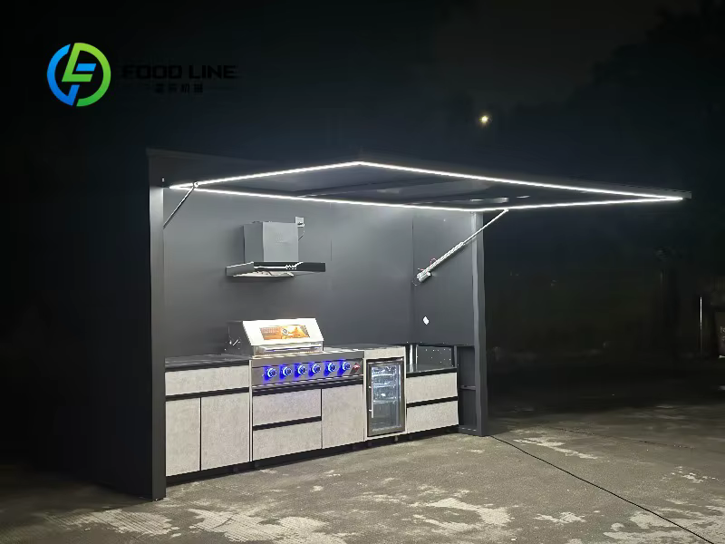 Abri de cuisine BBQ extérieur sur mesure