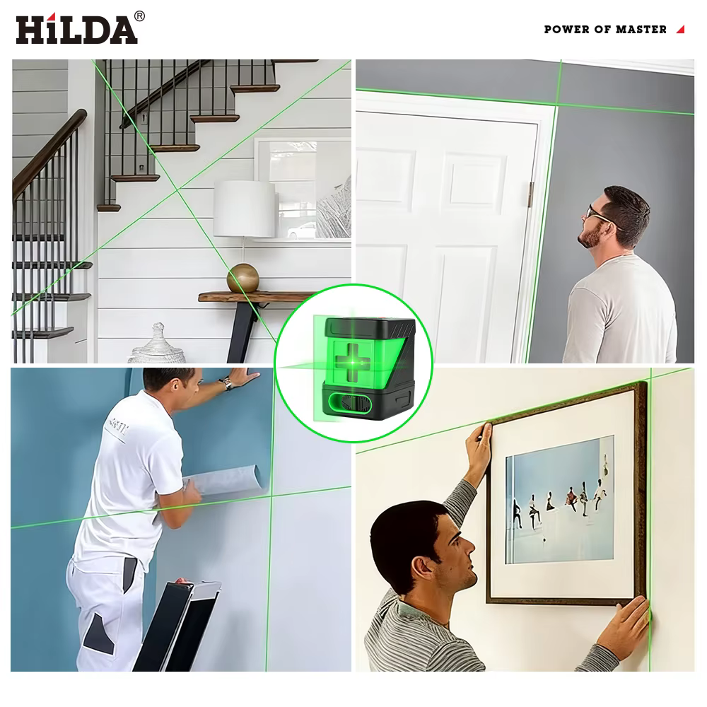 HILDA 2 lignes niveau Laser auto-nivelant faisceaux verts