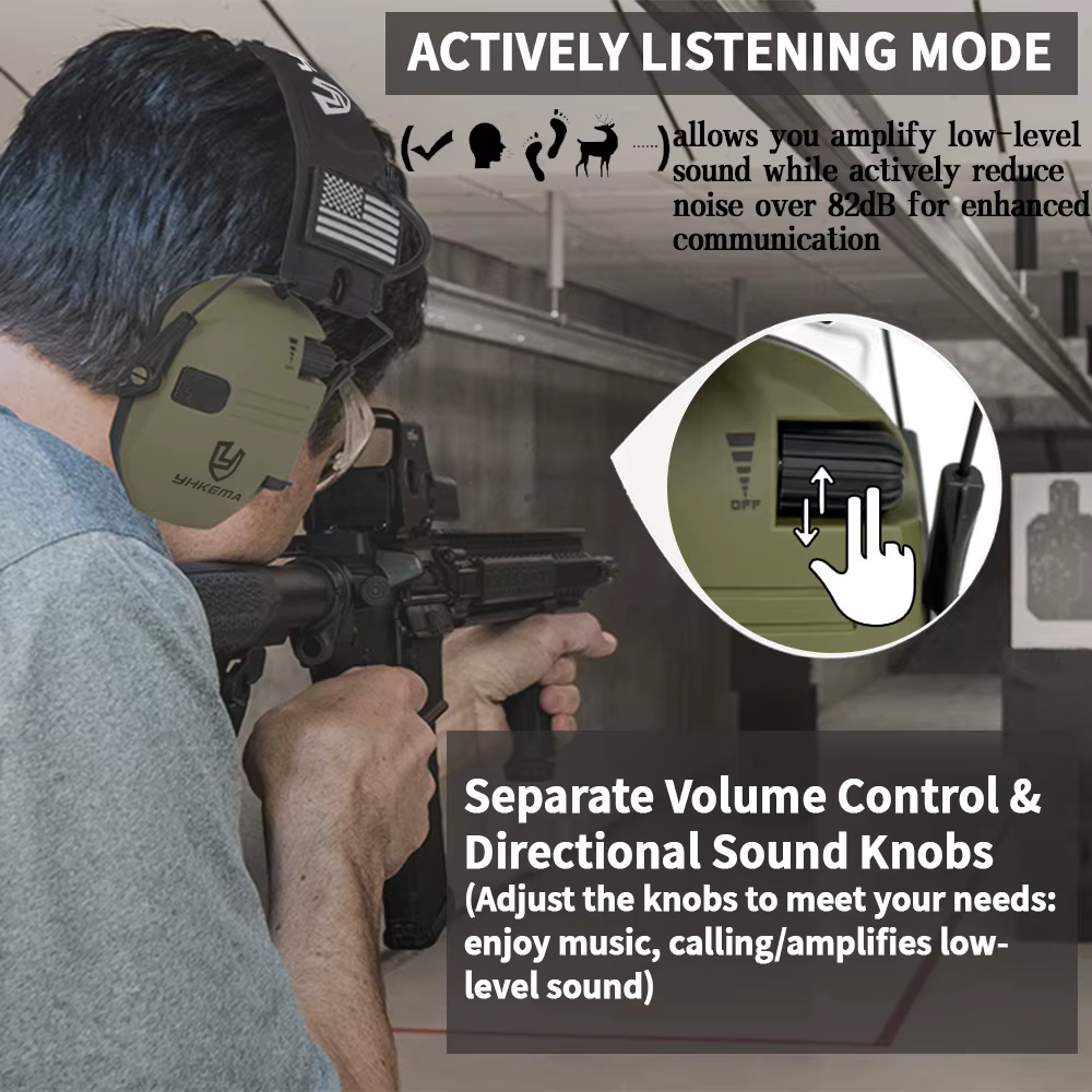 Casque actif de tir de portée de pistolet