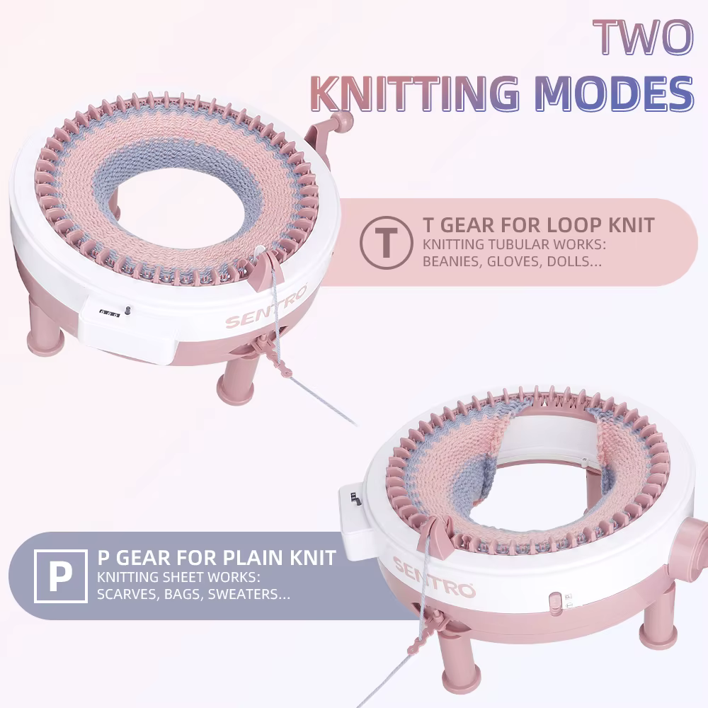 Machine à tisser à double tricot rotative pour débutants