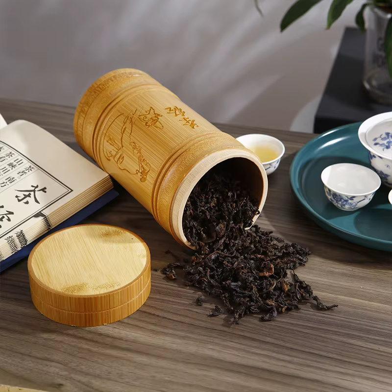 Boîte de rangement de thé en bambou de style chinois