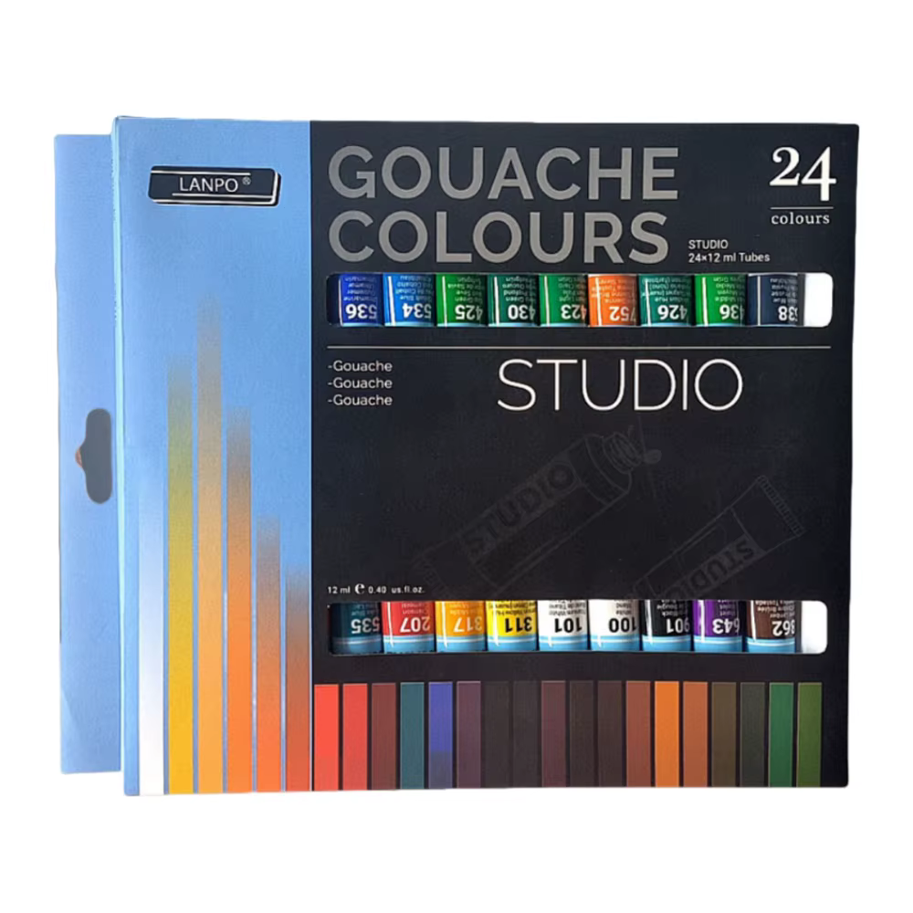 Ensemble de peinture gouache 12 couleurs / 24 couleurs