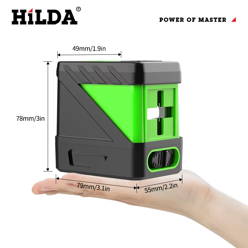 HILDA 2 lignes niveau Laser auto-nivelant faisceaux verts
