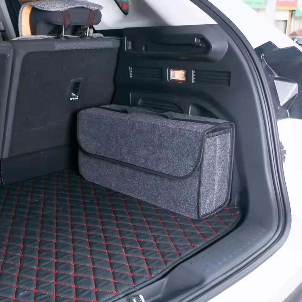 1PC Boîte de rangement en feutre gris foncé pour voiture