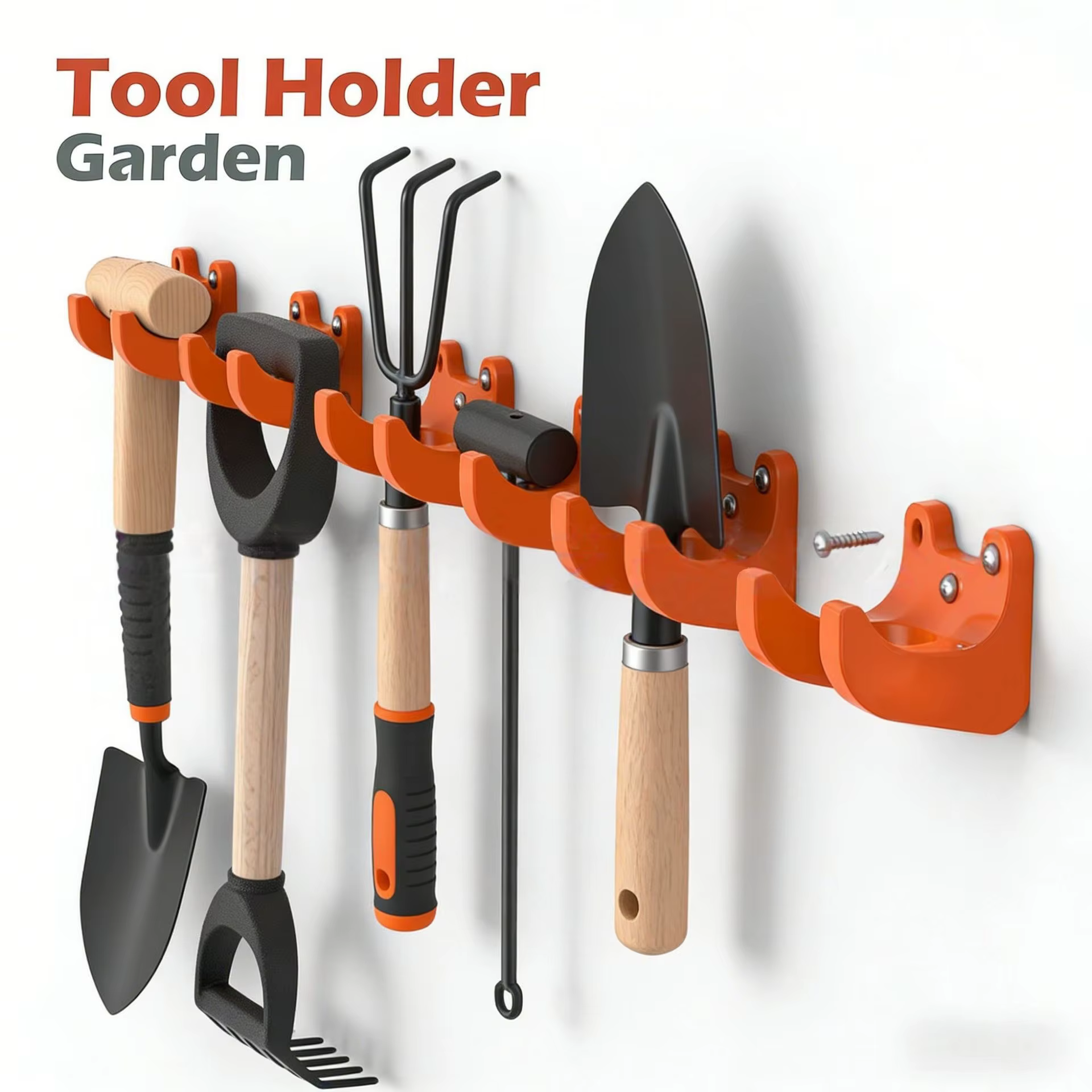 Support mural de rangement pour outils de jardin